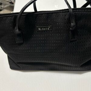 Modella Perforated Black Tote Bag